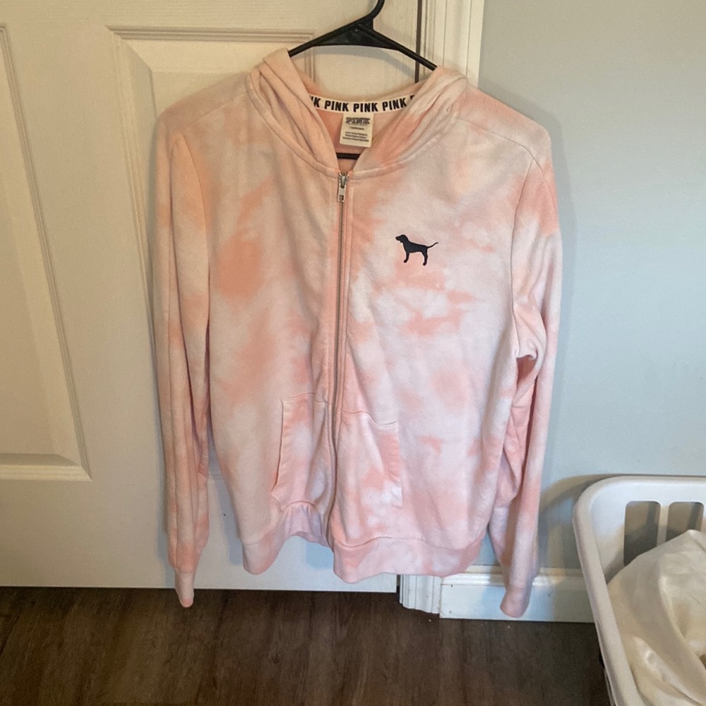 PINK Tie-Dye Jacket Size Large